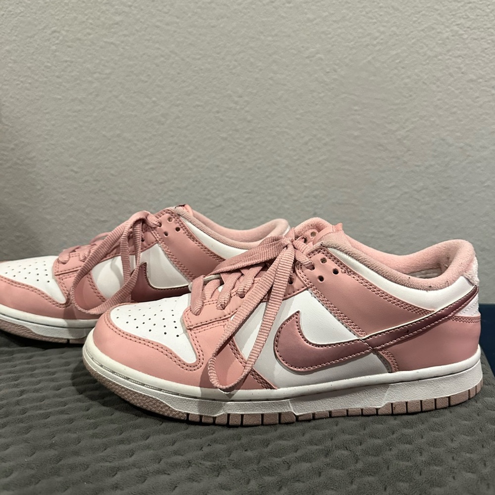 Nike Women’s Pink and White Low-Top Sneakers — Classic Swoosh